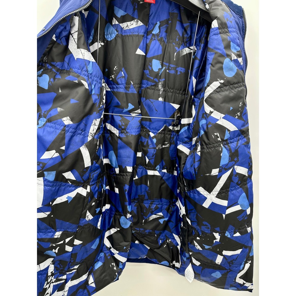 Vintage Nike Air Men's Blue Longline Bomber Jacket - Picture 6 of 12